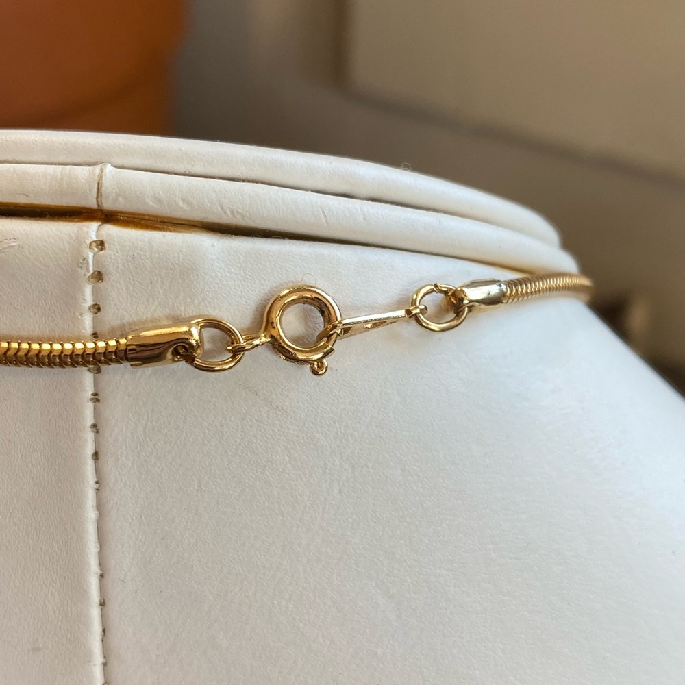 Vintage gold-tone Artistry stationary lariat Snake Chain necklace - Picture 3 of 5